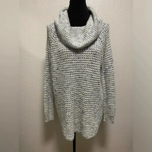 American Rag Wool Blend Long Sleeve Cowl Neck Chunky Waffle Knit Sweater Small